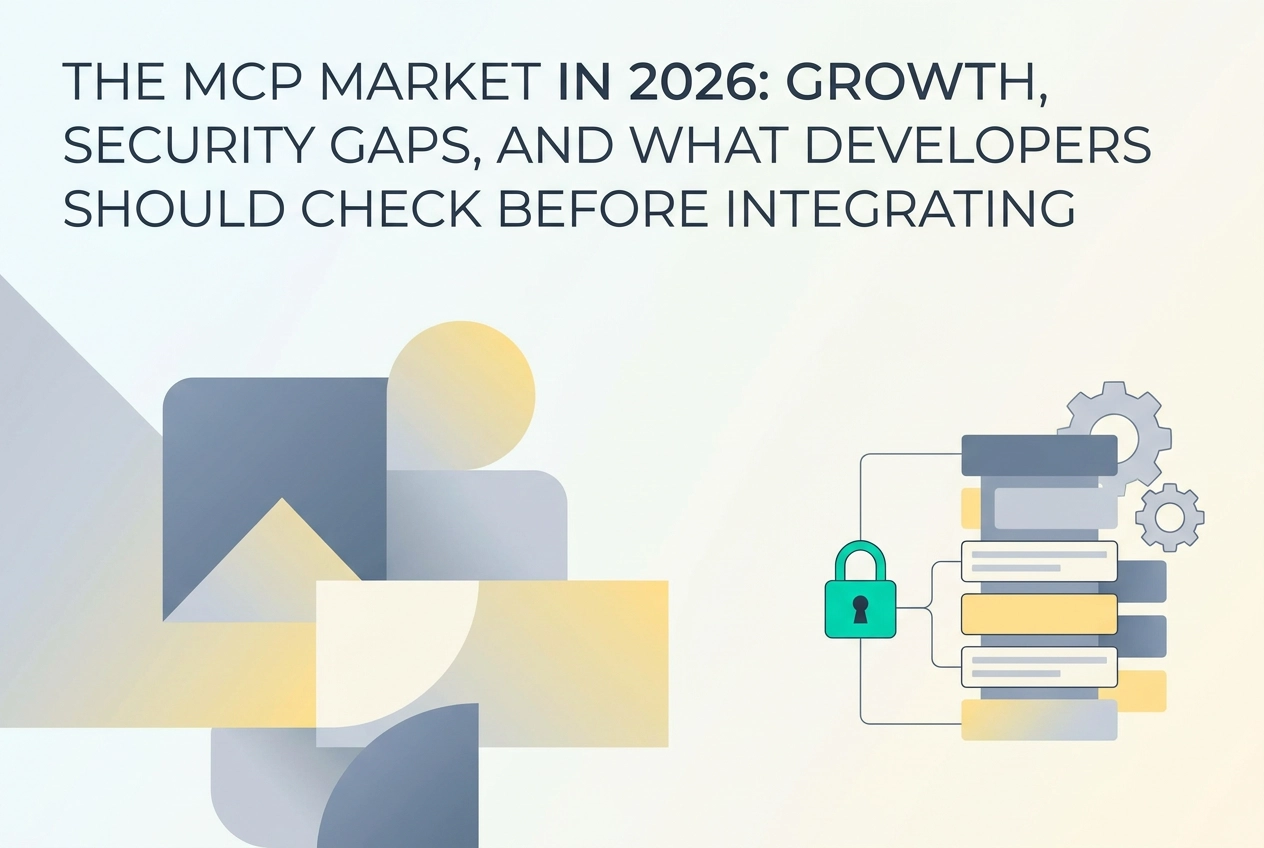 Professional header image for industry analysis: The MCP Market in 2026: Growth, Security Gaps, and What D...