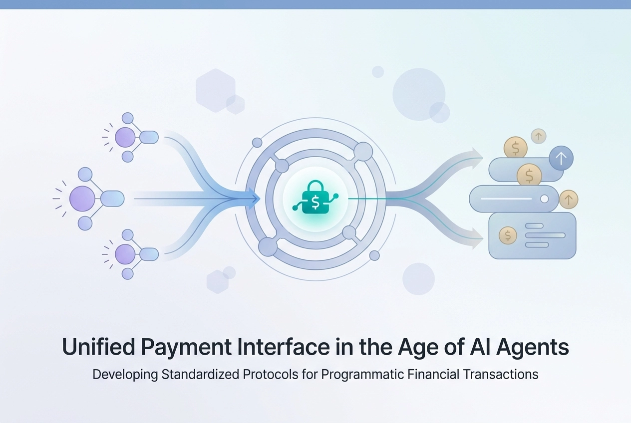 Professional header image for industry analysis: Unified Payment Interface in the Age of AI Agents