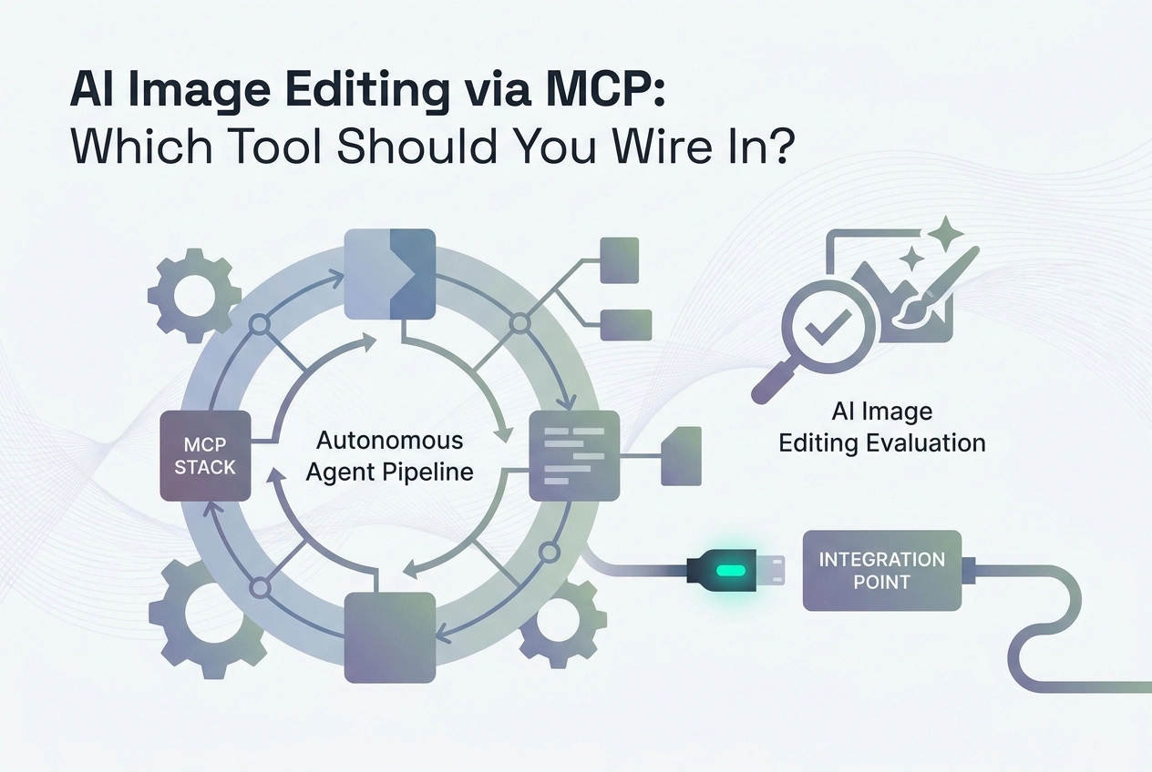 Professional header image for comparison analysis: AI Image Editing via MCP: Which Tool Should You Wire In?