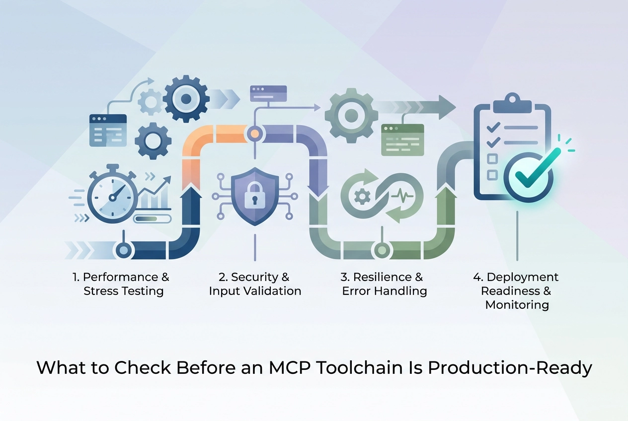 Professional header image for list-based article: What to Check Before an MCP Toolchain Is Production-Ready